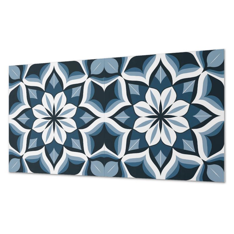 Winylowe Kafelki Samoprzylepne ArtPrintCave 60x30 cm Motyw kwiatowy w symetrii 6 szt.