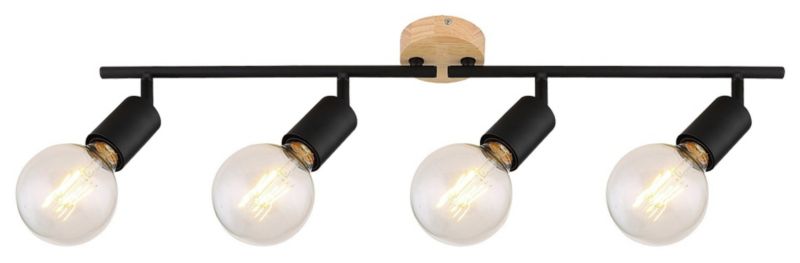 Oprawa sufitowa spot Rabalux Pablo czarny matowy 4 x E27 x 40W IP20 wym: 12,5 x 72 x 12,5 cm - 1 szt.