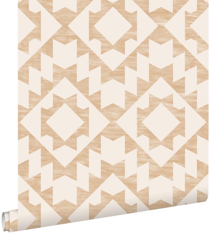 Tapeta ESTAhome Aztecki dywan Marrakesz beżowym 53 cm x 10.05 m - 1 rol.
