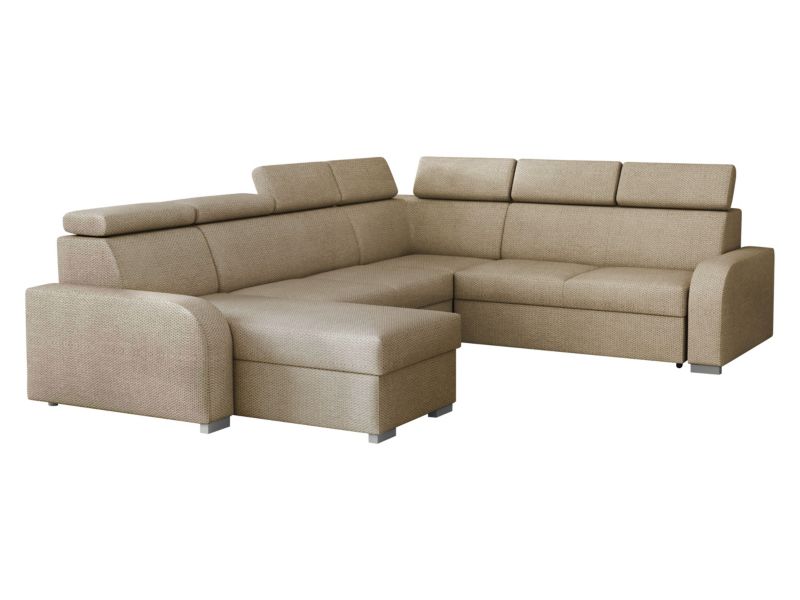 Narożnik z funkcją spania MIRJAN 24 Oslo 2rR2pLC beżowy welur 1 szt.