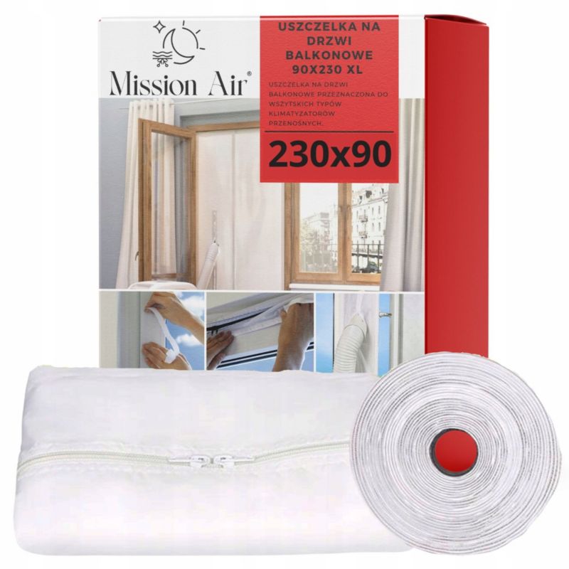 Uszczelka okienna klimatyzatora na drzwi balkonowe Mission Air 230x90cm XL 1 szt