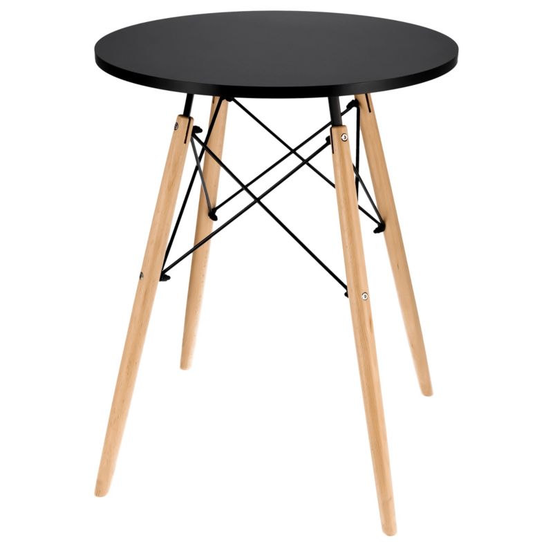 Okrągły Stół JUMI Nowoczesny Skandynawski Czarny do Salonu Jadalni Kuchni 1 szt.