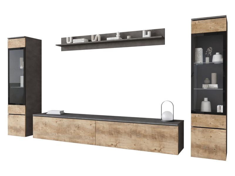 Meblościanka MIRJAN 24 Vera II matera + kastanien breslau 1 kpl.