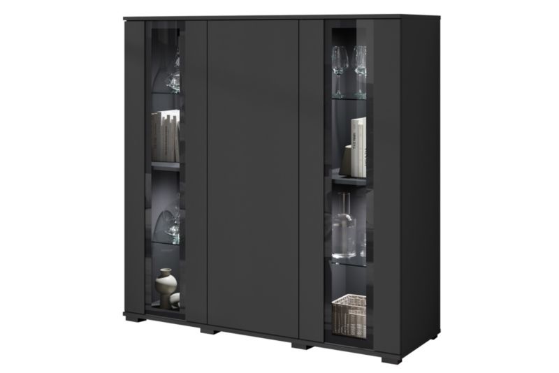 Komoda MINIO go for it FARO 120 cm czarny z oświetleniem LED,1 szt.