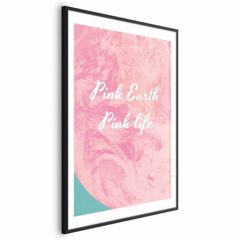Plakat Artgeist Pink Earth 21x30 cm z ramą czarną 1 szt