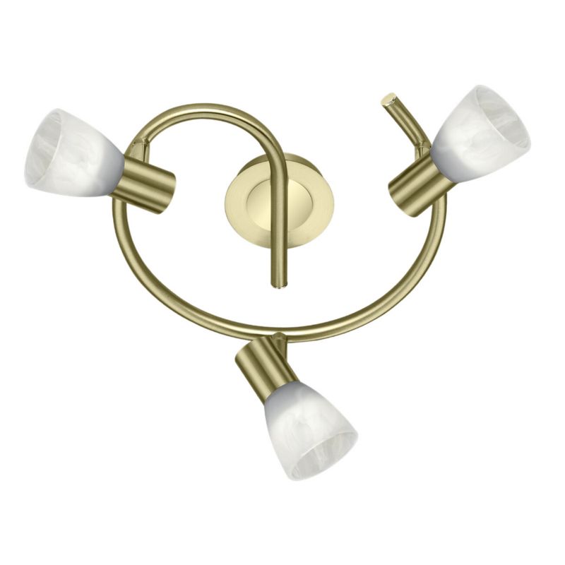 Lampa sufitowa wisząca Trio Levisto złoto-biała wym: 21 x 30 x 30 cm 3xE14 x 1 szt.