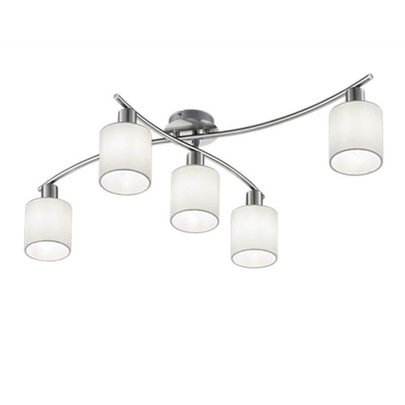 Lampa sufitowa wisząca Trio Garda 9214 srebrno-biała nowoczesna 5xE14 x 1 szt.