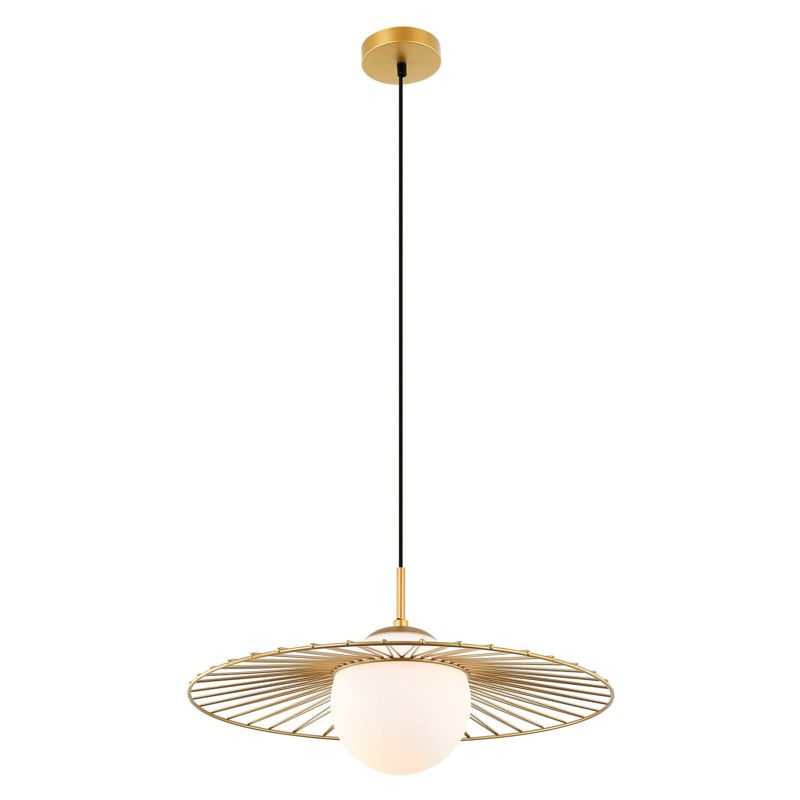 Lampa wisząca Italux Sally złoto-biała do jadalni nad stół 1xE27 x 40W 1 szt.