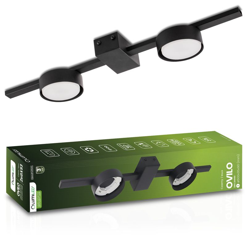 Lampa Sufitowa Lumiled Oprawa Halogenowa LED 2x GX53 Spot Kinkiet Reflektor Ścienna 1 szt.