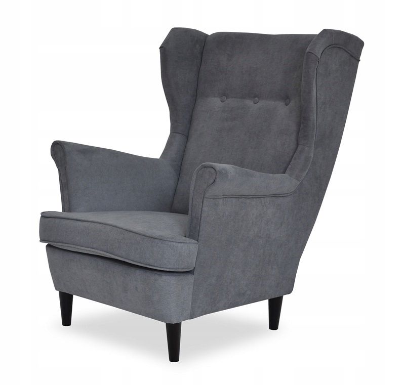 Fotel uszak do salonu Family Meble ARI grafitowy 1szt
