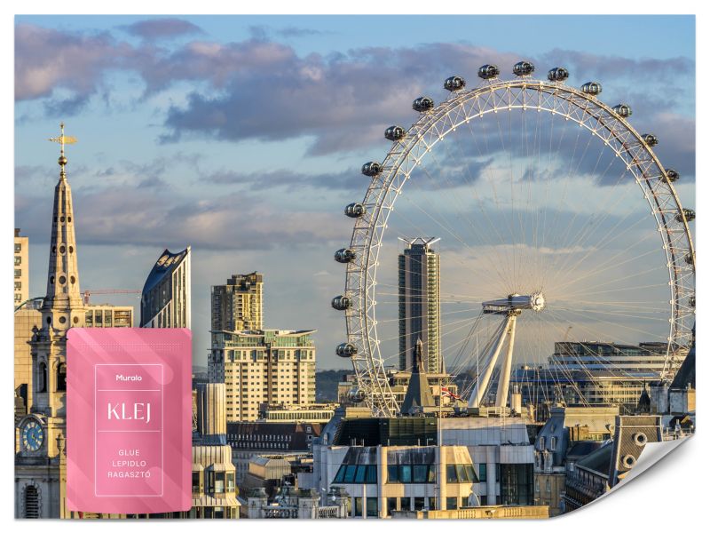 Fototapeta Muralo London Eye Krajobraz Dużego Miasta 500x350 cm 1szt.