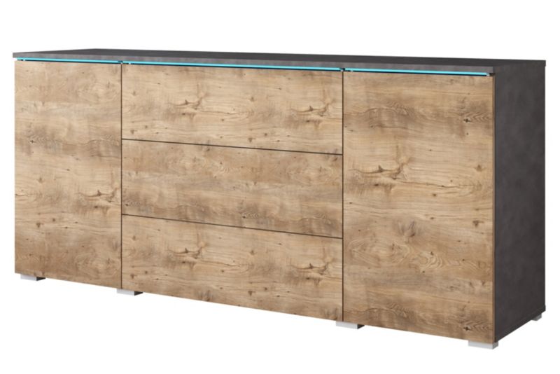 Komoda MINIO go for it VEVE 150 matera/kasztan wrocławski z oświetleniem LED, 1 szt.