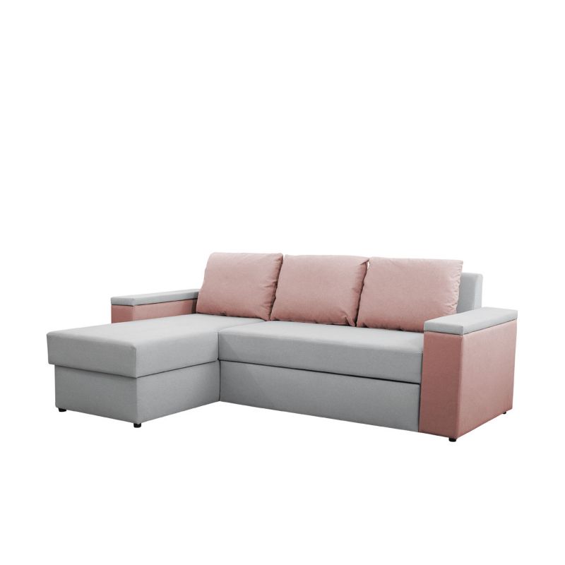 Narożnik z funkcją spania MIRJAN 24 Heros popielaty + pąsowy 1 szt.