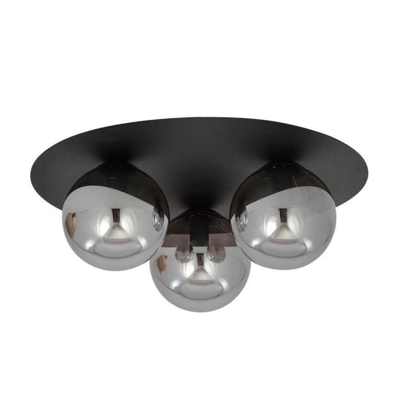 Lampa sufitowa Emibig Solar czarno-grafitowa wym: 19 x 43 cm 3xE14 x 10W 1 szt.