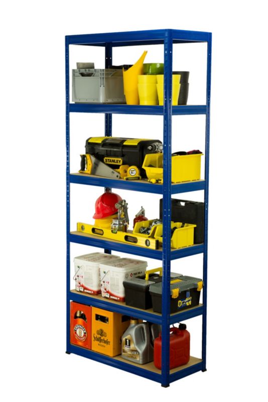 Regał metalowy MODO24 magazynowy niebieski helios 213x120x40cm 5 półek po 275 kg 1 szt.