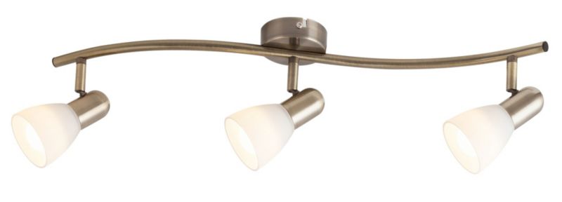 Lampa sufitowa Rabalux Soma brązowo-biała Listwa z lampami 3 x E14 x 40W wym: 18 x 60 x 8 cm - 1 szt.