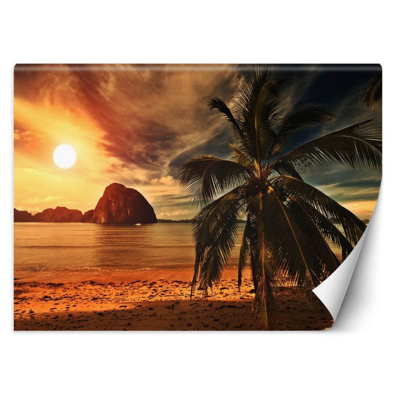 Fototapeta Feeby Morze palmy zachód słońca 400x280 1 szt