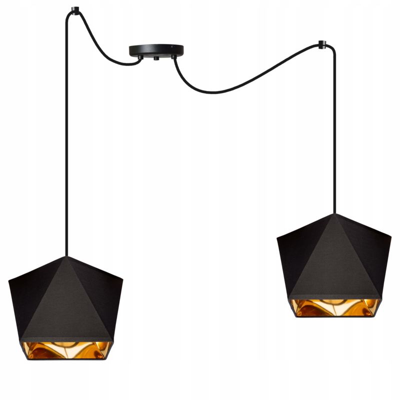 Lampa sufitowe wisząca Light Home LH Spider Diamond 2x E27 60W czarny 1szt.