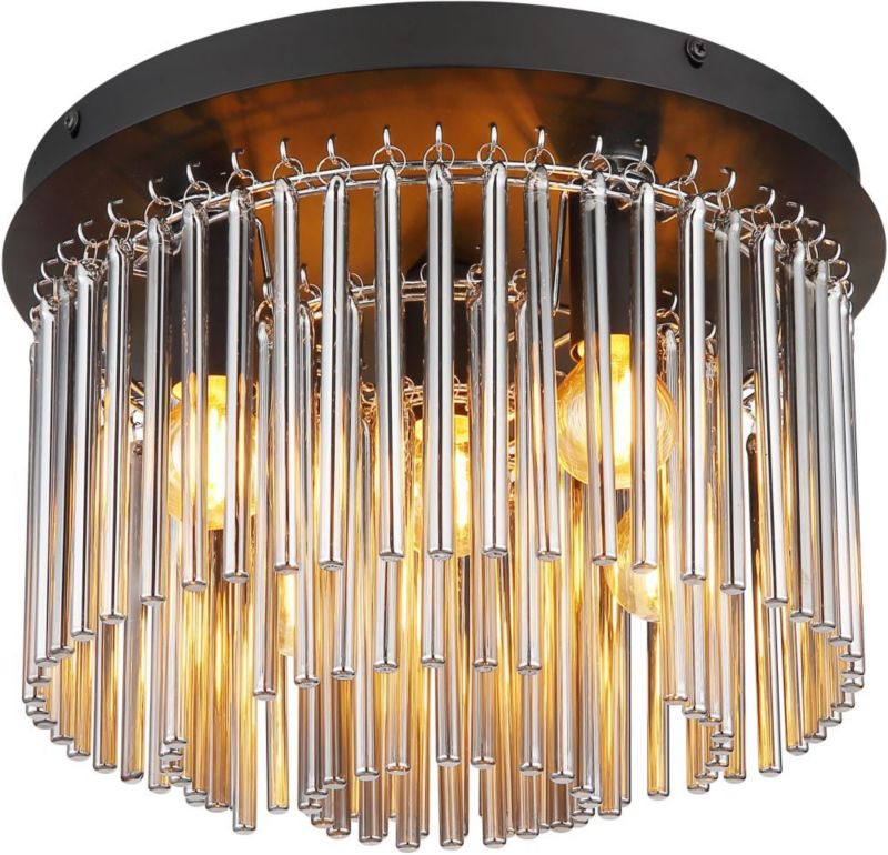 Lampa sufitowa Globo Lighting Gorley 5x40W, E14, czarny mat/przydymiony, IP20 1 szt.