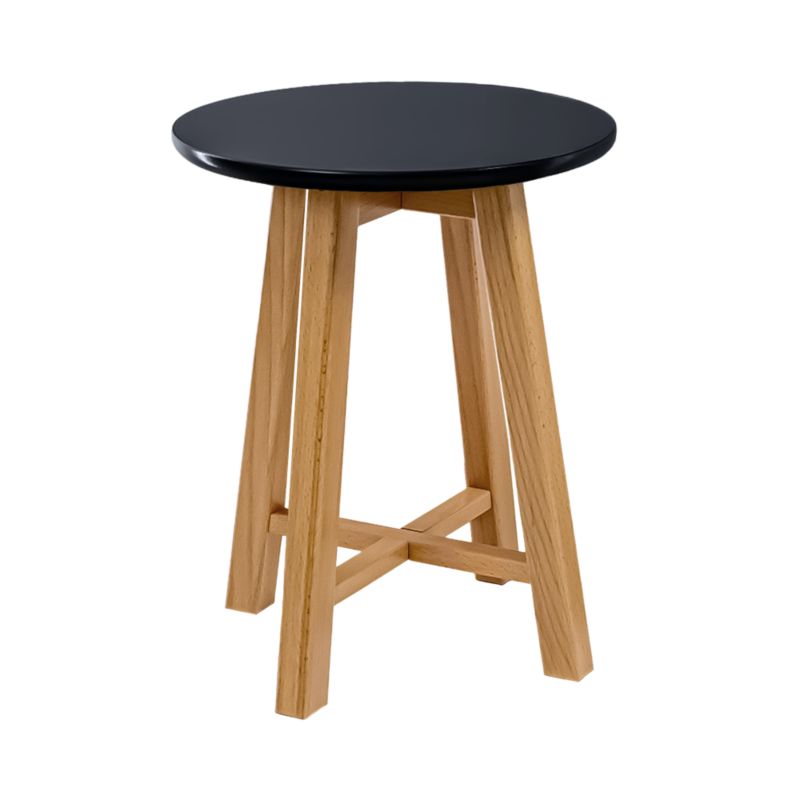 Okrągły Stolik Kawowy 35x45 cm do Salonu POSNORD - Stół Pomocniczy MDF Nogi Bukowe - Skandynawski Stolik na Kawę 1szt.