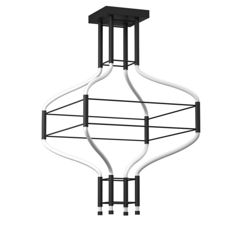 Lampa wisząca Dohar Alha 0554 czarno-biała nowoczesna wbudowany LED 94W 1 szt.
