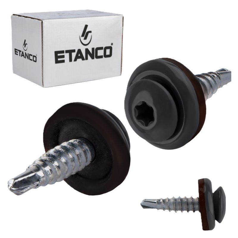 Wkręty farmerskie Etanco GTF02P Panhead Lakierowane RAL 7016 4,8x20 mm 250szt