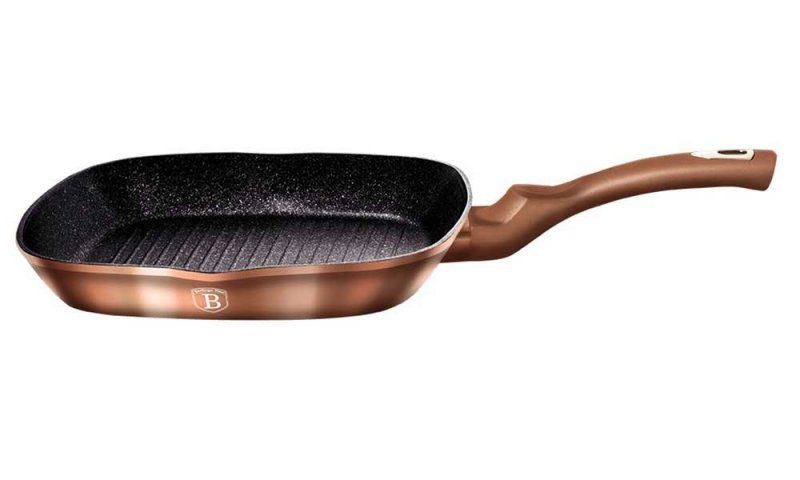 Patelnia Berlinger Haus granitowa grillowa Rose Gold BH-1521 28cm 1szt