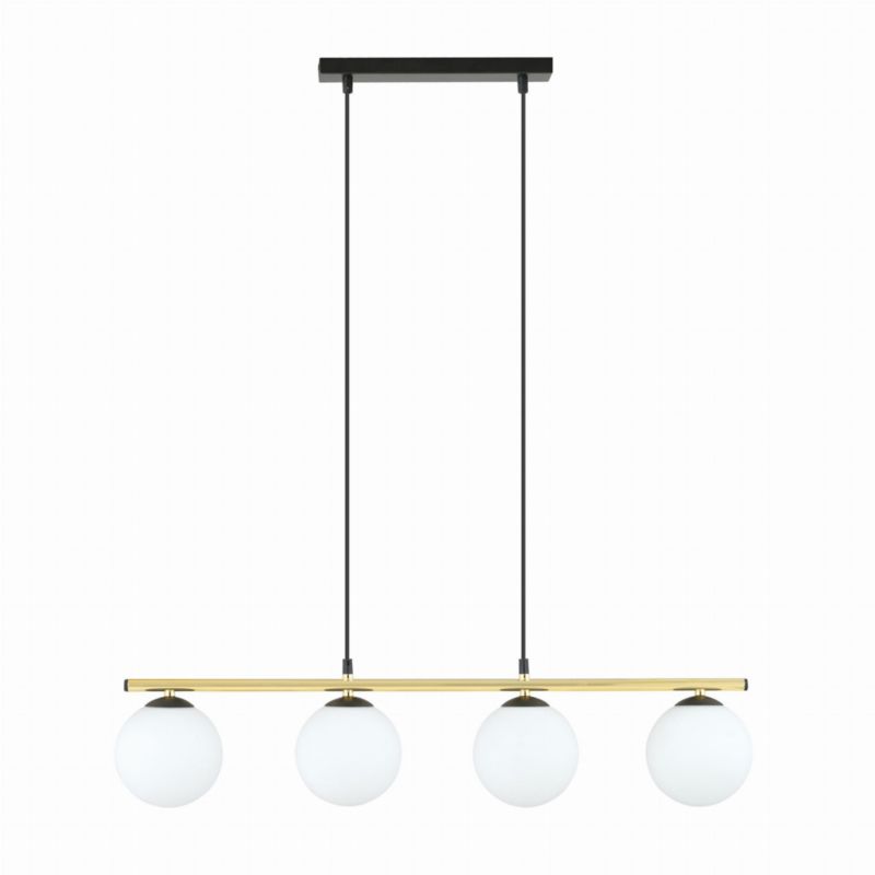 Lampa sufitowa Emibig Allora biało-złota-czarna wym: 100 x 85 x 23 cm 4xE14 x 10W 1 szt.
