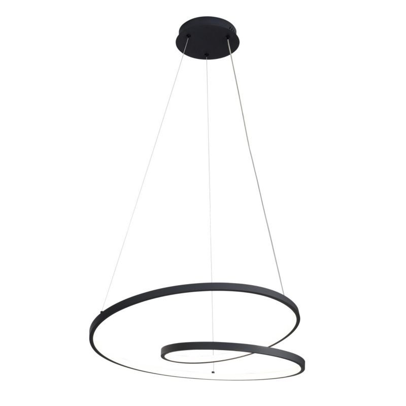 Lampa wisząca Italux REINA czarna piaskowana 1 x LED 40W 2600lm wym:150x60x60cm IP20 -1 szt.