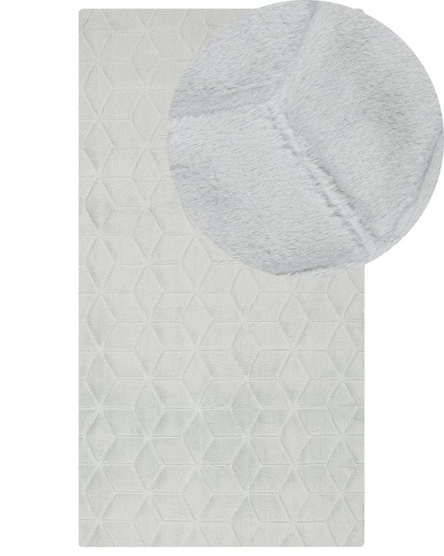 Dywan sztuczne futro królika 80 x 150 cm miętowy szary Thatta 1 szt.