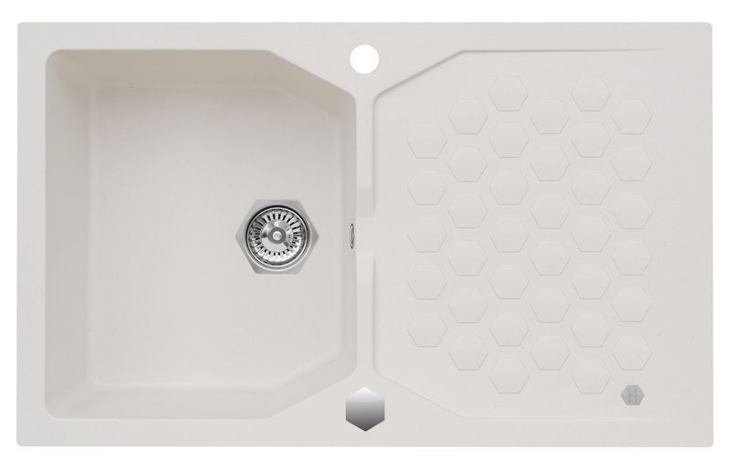 Zlewozmywak granitowy Alveus SENSUAL 30 kol. 11 biały (85x52) 1-komorowy 1szt