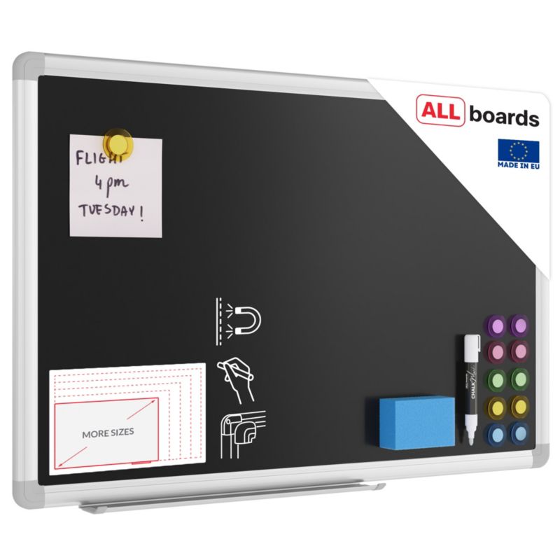 Tablica magnetyczna kredowa ALLboards 60x40 cm rama aluminiowa 1 szt.