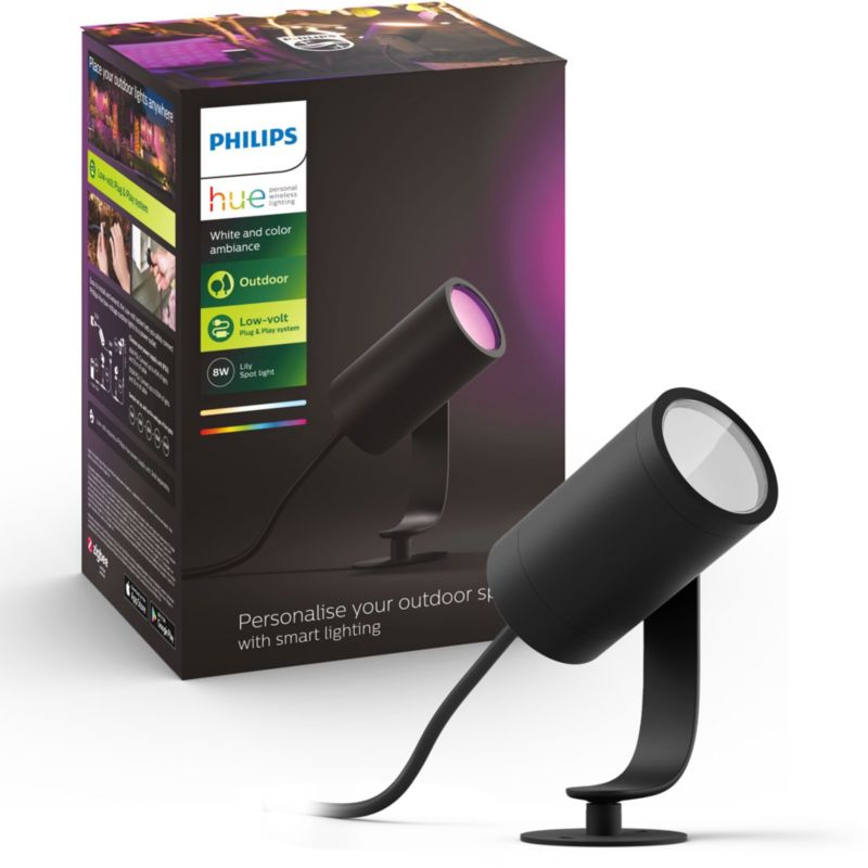 Reflektor Ogrodowy Philips HUE Wbijany LED 8W 590lm IP65 RGB TW Inteligentna White and Color Ambiance 1 szt.