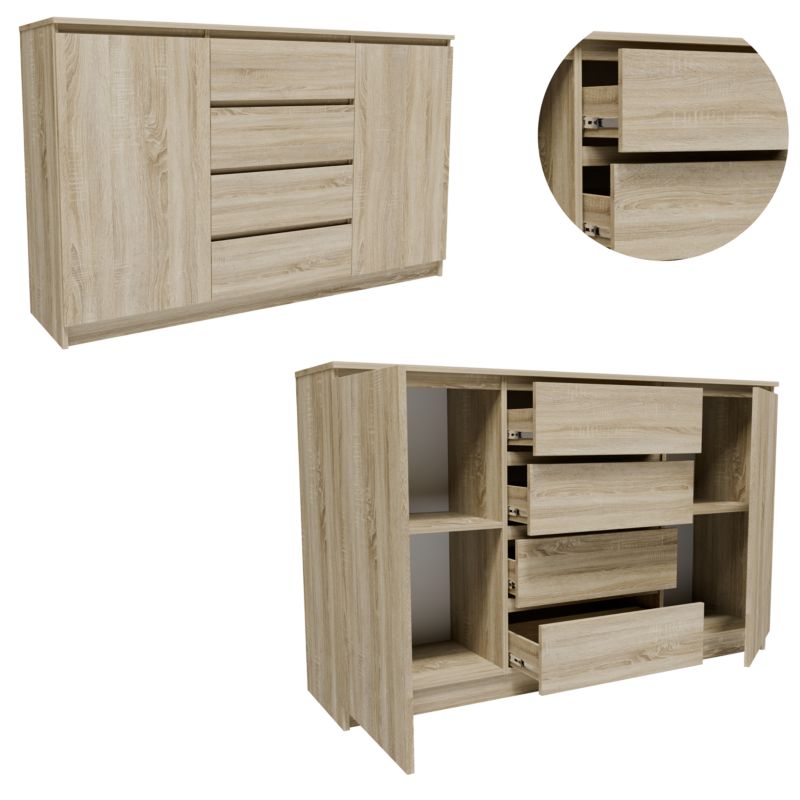 Komoda Matkam szafka K1602D4SZSON dąb sonoma 1 szt.