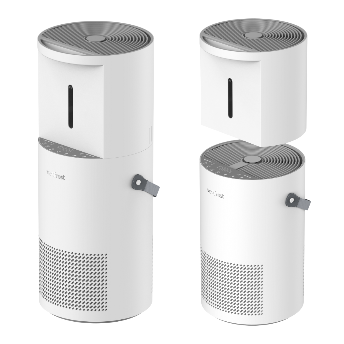 Oczyszczacz powietrza Vestfrost VP-E2S40WH z nawilżaczem (zbiornik 2 litry). Oczyszczacz i nawilżacz w jednym urządzeniu do 40 metrów kwadratowych.