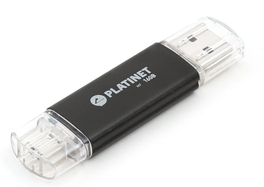 PLATINET USB Pendrive 16GB DUO BLACK bez opaowania 41778 AX-DEPO PMFA16B czarny - Henryx24