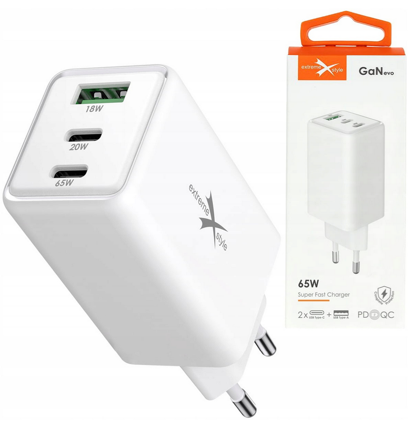 Ładowarka 3xUSB 2xUSBC+USB 65W TC65CCUGAN EXTREME ŁAD000338 - Henryx24