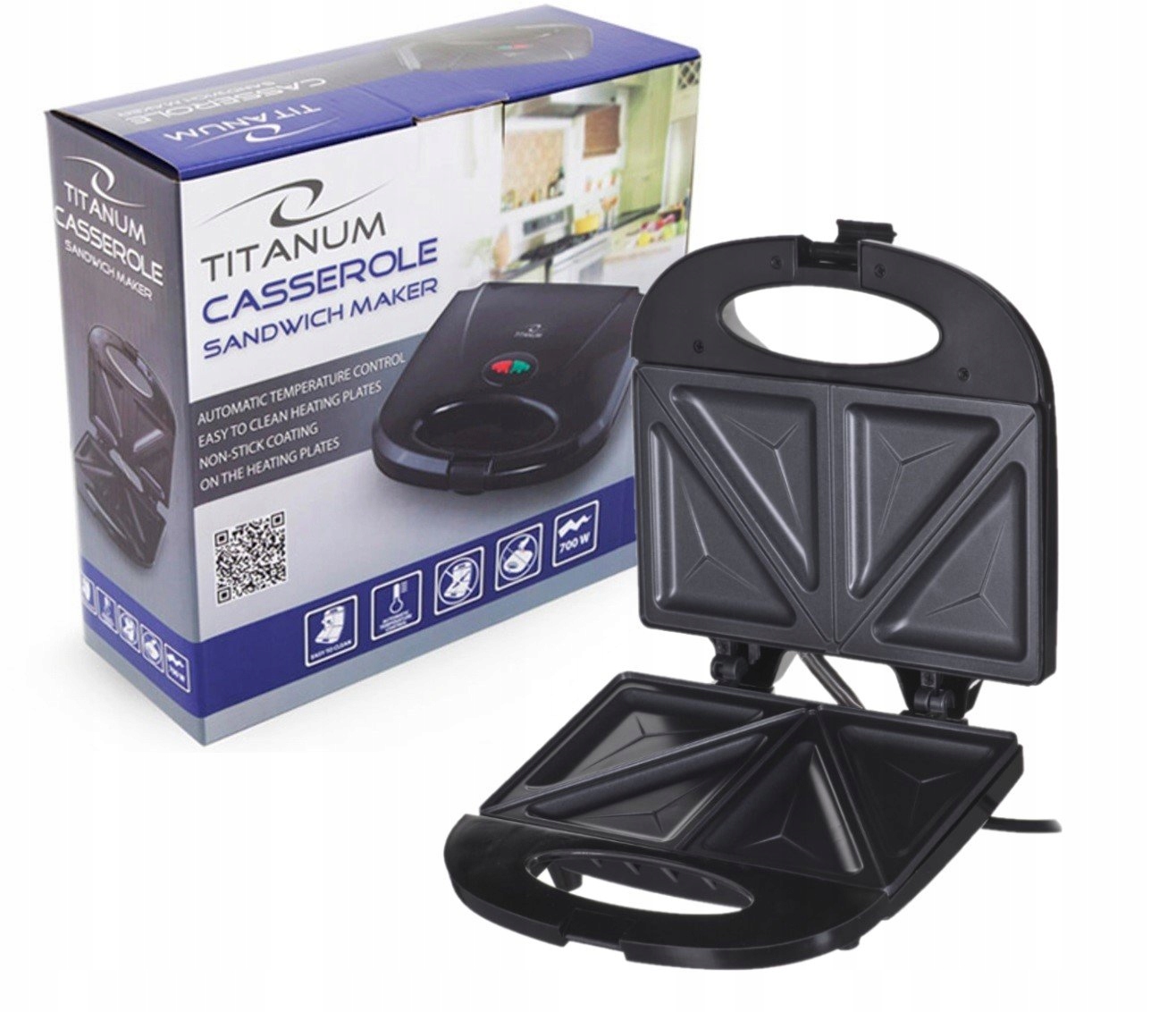 TITANUM Opiekacz CASSEROLE TKT002K do kanapek Sandwich - Henryx24