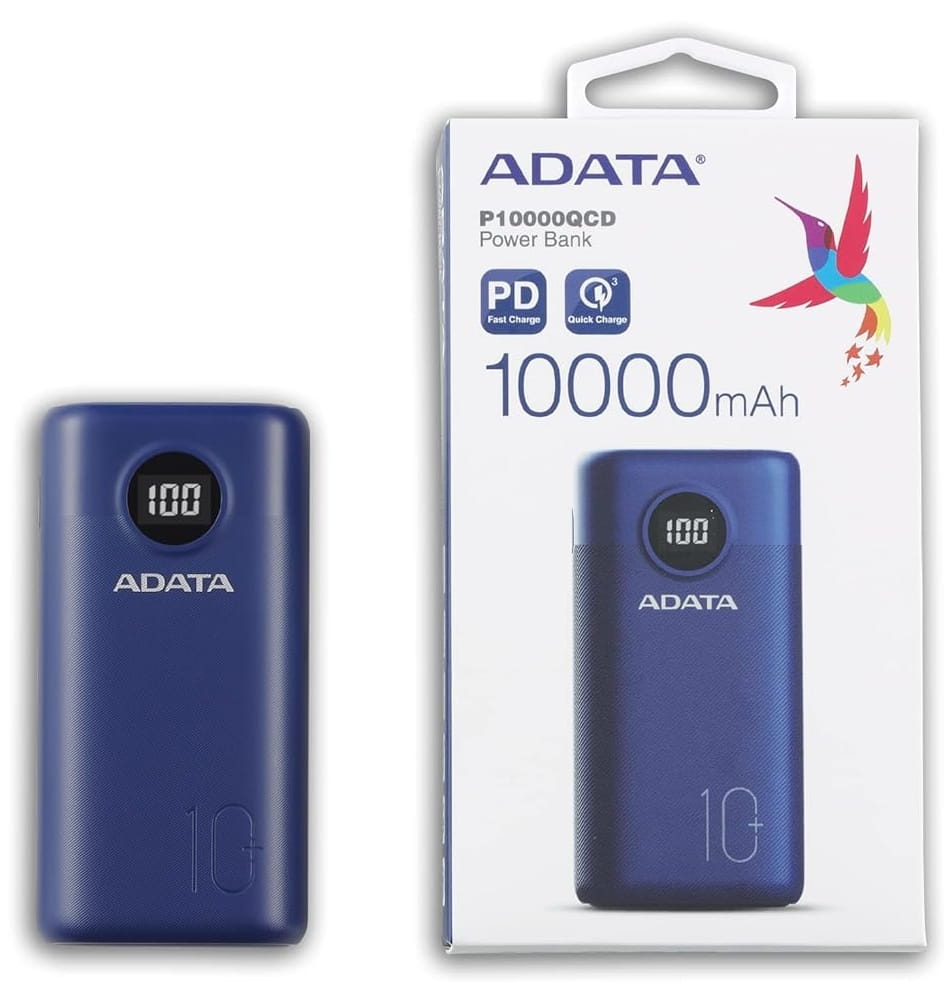 ADATA power bank 10000mAh niebieski P10000QCD-DGT-CDB - Henryx24