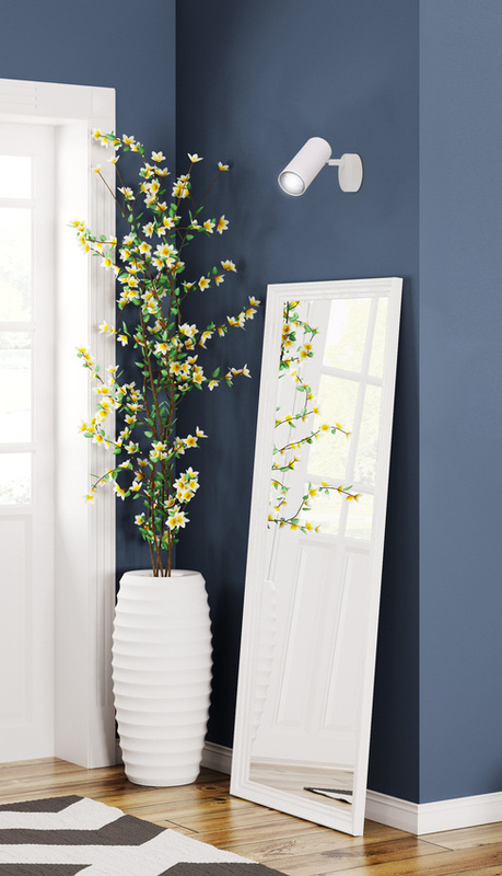 Biały kinkiet ścienny z regulacją kierunku światła COLLY GU10