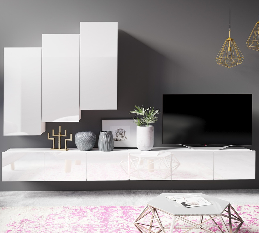 Nowoczesne białe meble w połysku MODERN 20
