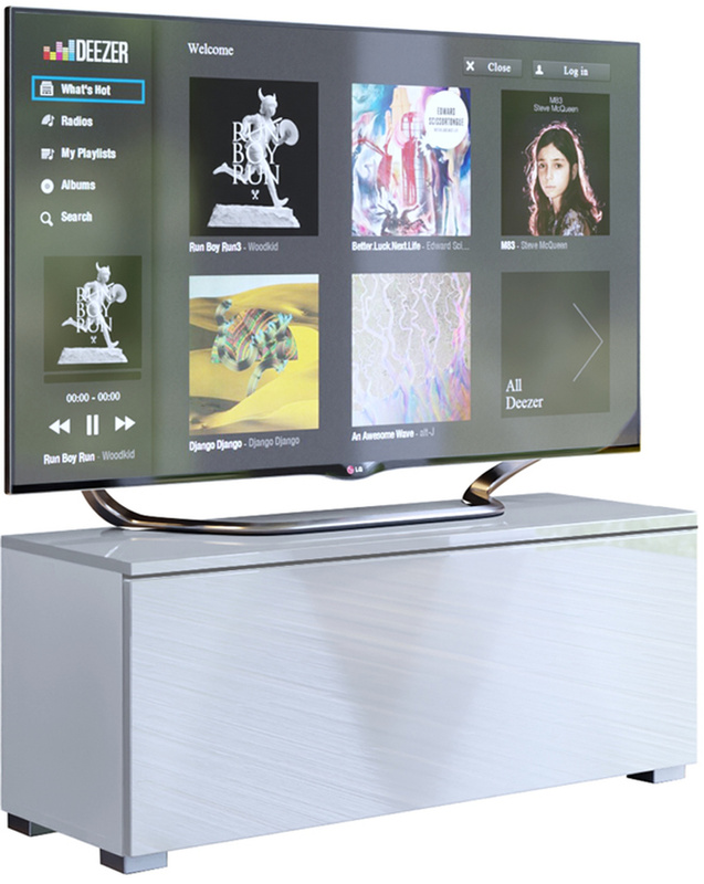 Biała szafka pod telewizor 105 cm PREMIUM