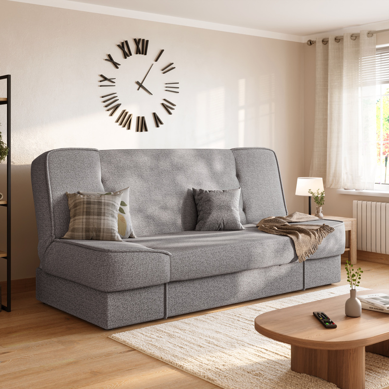 Wersalka rozkładana z funkcją spania do salonu TOLIA szary