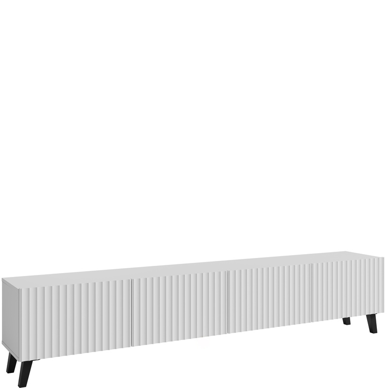 Nowoczesna szafka RTV 190 cm pod telewizor PUNES biała