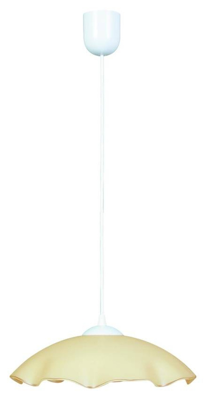 Beżowa lampa wisząca sufitowa z regulacją wysokości do salonu DAMA metal szkło