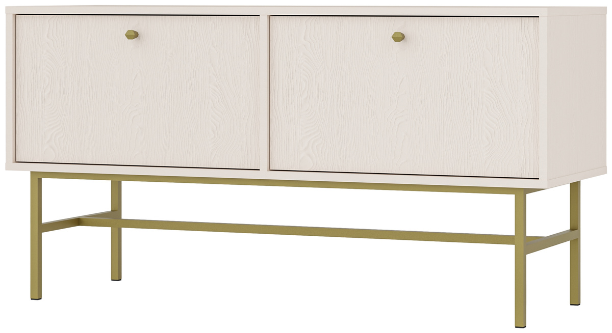 Mała szafka RTV pod telewizor do salonu 120 cm TOKEN beż piaskowy