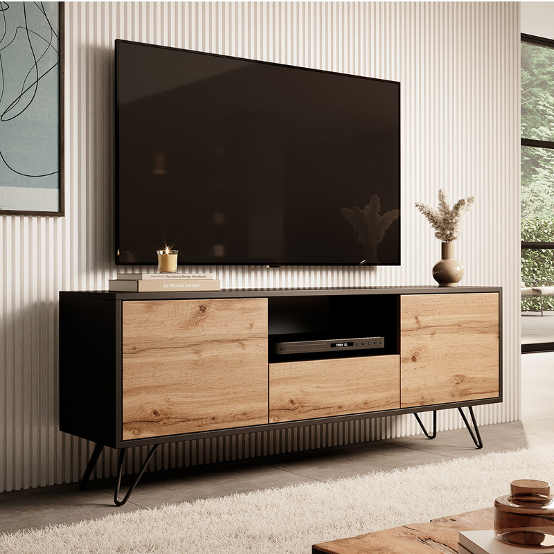 Dwudrzwiowa szafka RTV pod telewizor do salonu LUVERO