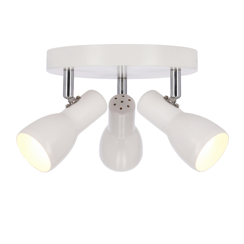 Biały plafon sufitowy regulowany 3xE14 do salonu PICARDO metal