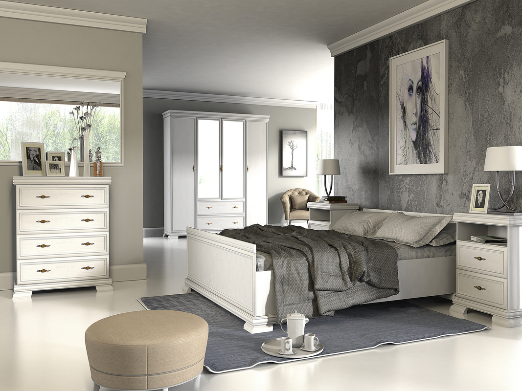 Białe meble do sypialni KOLONIA