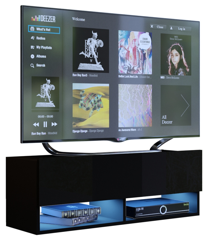 Czarna szafka pod telewizor 105 cm QUAD